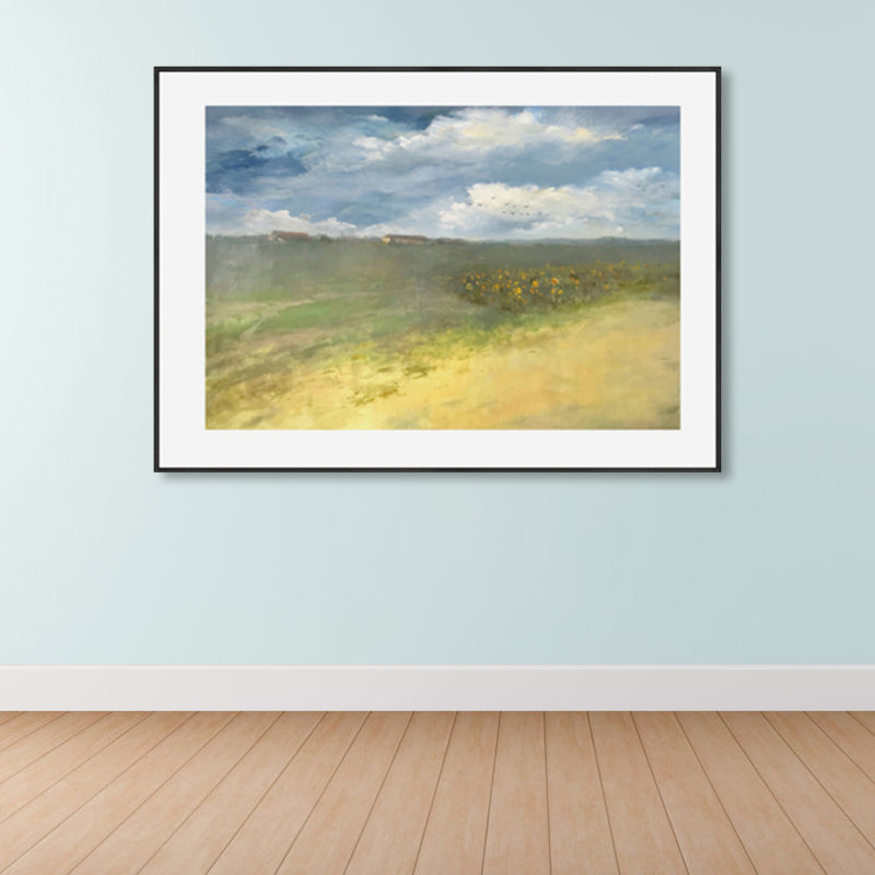 Impressionism Pasture Scenery Wall Art Canvas Textured Brown Painting for Living Room Clearhalo 'Arts' 'Canvas Art' 1859788