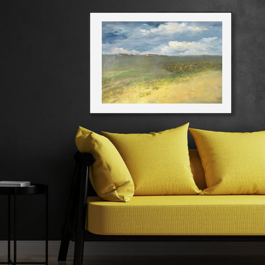 Impressionism Pasture Scenery Wall Art Canvas Textured Brown Painting for Living Room Clearhalo 'Arts' 'Canvas Art' 1859789