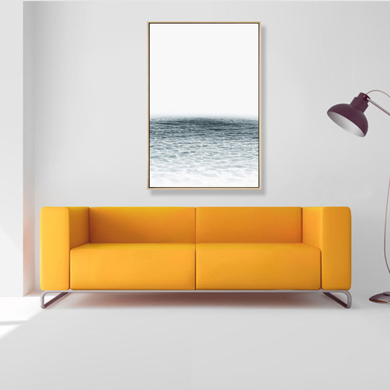 Tropix Photo Ocean Surface Art Print Canvas Textured Light Color Wall Decor for Home Green Clearhalo 'Art Gallery' 'Canvas Art' 'Coastal Art Gallery' 'Tropical' Arts' 1859808