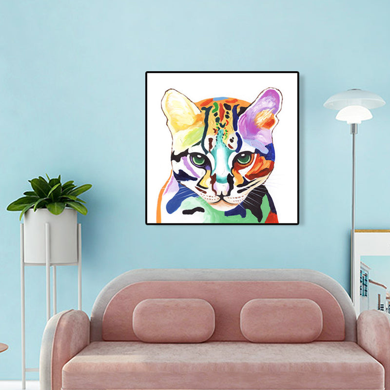 Pop Art Stylish Animal Pattern Wall Decor Light Color Dining Room Wrapped Canvas Green Clearhalo 'Arts' 'Canvas Art' 1860126