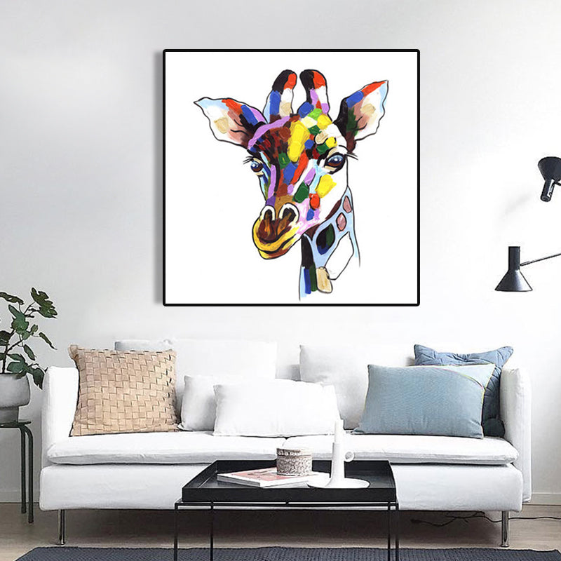 Pop Art Stylish Animal Pattern Wall Decor Light Color Dining Room Wrapped Canvas Clearhalo 'Arts' 'Canvas Art' 1860141