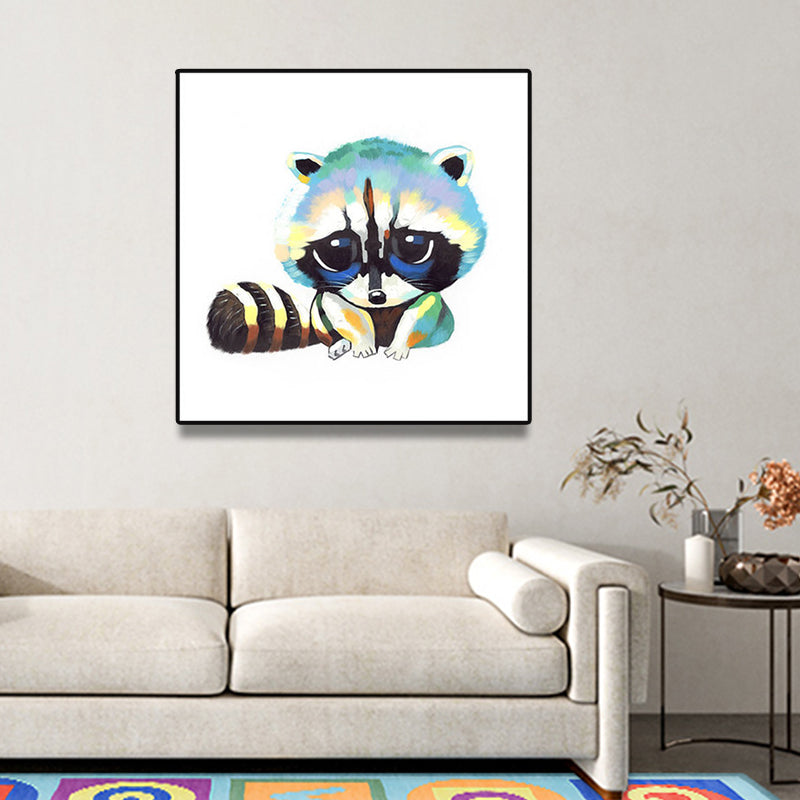 Pop Art Stylish Animal Pattern Wall Decor Light Color Dining Room Wrapped Canvas Blue Clearhalo 'Arts' 'Canvas Art' 1860144