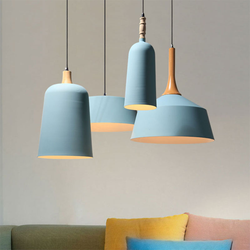 Seafoam E27 Hanging Light Single Head Modern Style Metal Pendant Lamp for Restaurant Clearhalo 'Ceiling Lights' 'Modern Pendants' 'Modern' 'Pendant Lights' 'Pendants' Lighting' 186018