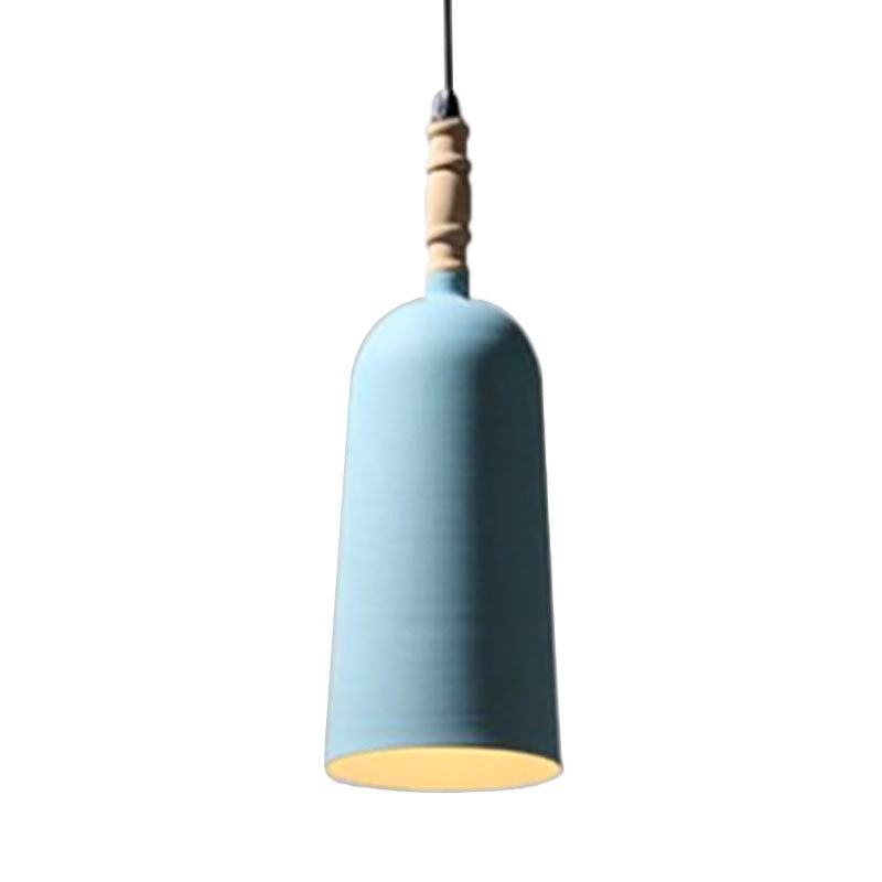 Seafoam E27 Hanging Light Single Head Modern Style Metal Pendant Lamp for Restaurant Blue A Clearhalo 'Ceiling Lights' 'Modern Pendants' 'Modern' 'Pendant Lights' 'Pendants' Lighting' 186022