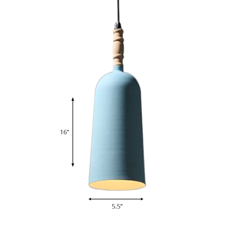 Seafoam E27 Hanging Light Single Head Modern Style Metal Pendant Lamp for Restaurant Clearhalo 'Ceiling Lights' 'Modern Pendants' 'Modern' 'Pendant Lights' 'Pendants' Lighting' 186023