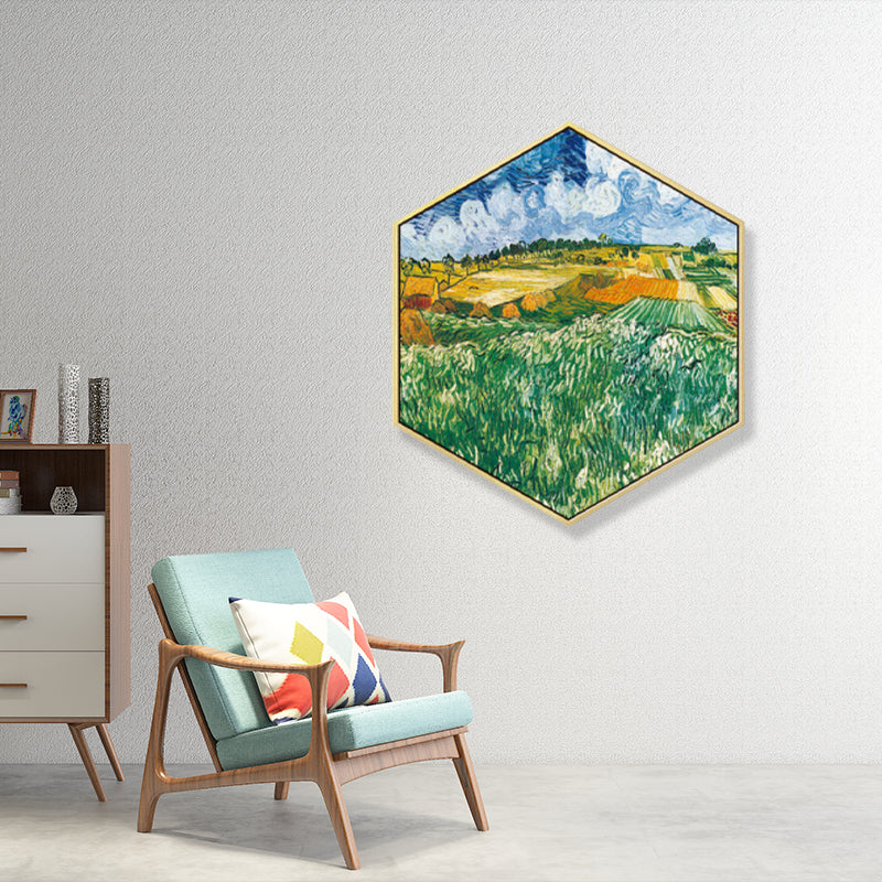 Impressionism Flatland Scene Wall Art Canvas Textured Pastel Color Painting for Children's Room Green Clearhalo 'Arts' 'Canvas Art' 1860237