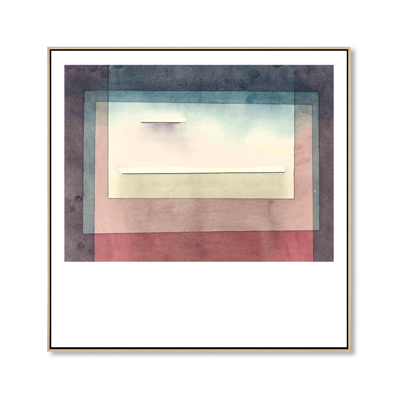 Lapped Geometry Canvas Print Textured Modern Art Style Bedroom Wall Decor in Soft Color Clearhalo 'Arts' 'Canvas Art' 1860262