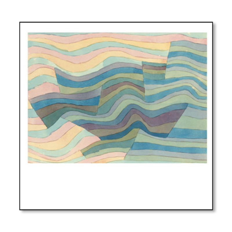 Lapped Geometry Canvas Print Textured Modern Art Style Bedroom Wall Decor in Soft Color Clearhalo 'Arts' 'Canvas Art' 1860269