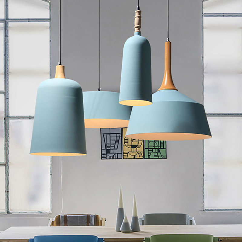 Seafoam E27 Hanging Light Single Head Modern Style Metal Pendant Lamp for Restaurant Clearhalo 'Ceiling Lights' 'Modern Pendants' 'Modern' 'Pendant Lights' 'Pendants' Lighting' 186027