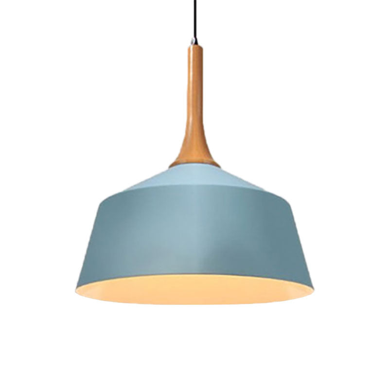 Seafoam E27 Hanging Light Single Head Modern Style Metal Pendant Lamp for Restaurant Blue D Clearhalo 'Ceiling Lights' 'Modern Pendants' 'Modern' 'Pendant Lights' 'Pendants' Lighting' 186028