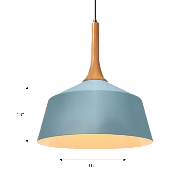 Seafoam E27 Hanging Light Single Head Modern Style Metal Pendant Lamp for Restaurant Clearhalo 'Ceiling Lights' 'Modern Pendants' 'Modern' 'Pendant Lights' 'Pendants' Lighting' 186029