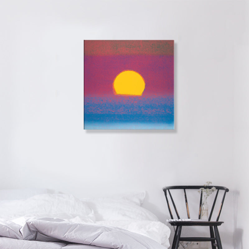 Sunrise Scenery Canvas Print Pop Art Natural Phenomena Wall Decor in Light Color Clearhalo 'Arts' 'Canvas Art' 1860372