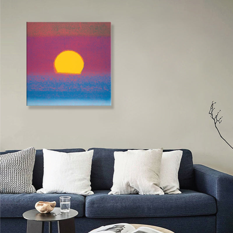 Sunrise Scenery Canvas Print Pop Art Natural Phenomena Wall Decor in Light Color Clearhalo 'Arts' 'Canvas Art' 1860373