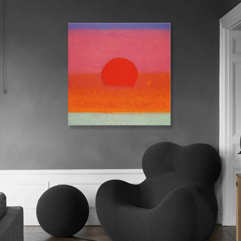 Sunrise Scenery Canvas Print Pop Art Natural Phenomena Wall Decor in Light Color Clearhalo 'Arts' 'Canvas Art' 1860381