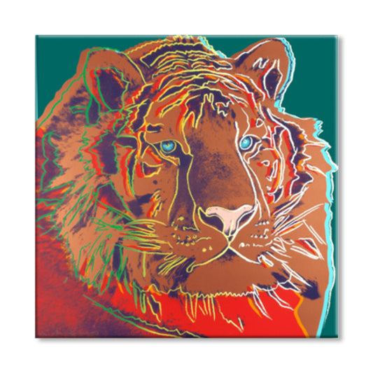 Wild Animal Canvas Print Pop Art Style Textured Dining Room Painting in Pastel Color Clearhalo 'Arts' 'Canvas Art' 1860429