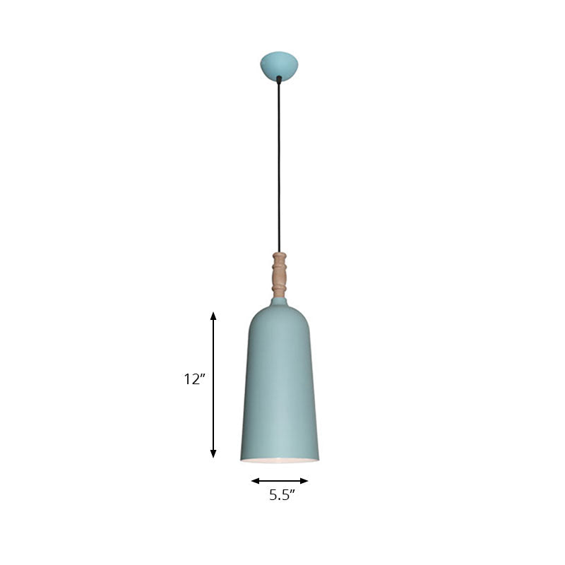 1 Light Bell Shaped Pendant Light Nordic Stylish Metal Hanging Lamp for Cafe Bookstore Clearhalo 'Ceiling Lights' 'Modern Pendants' 'Modern' 'Pendant Lights' 'Pendants' Lighting' 186066