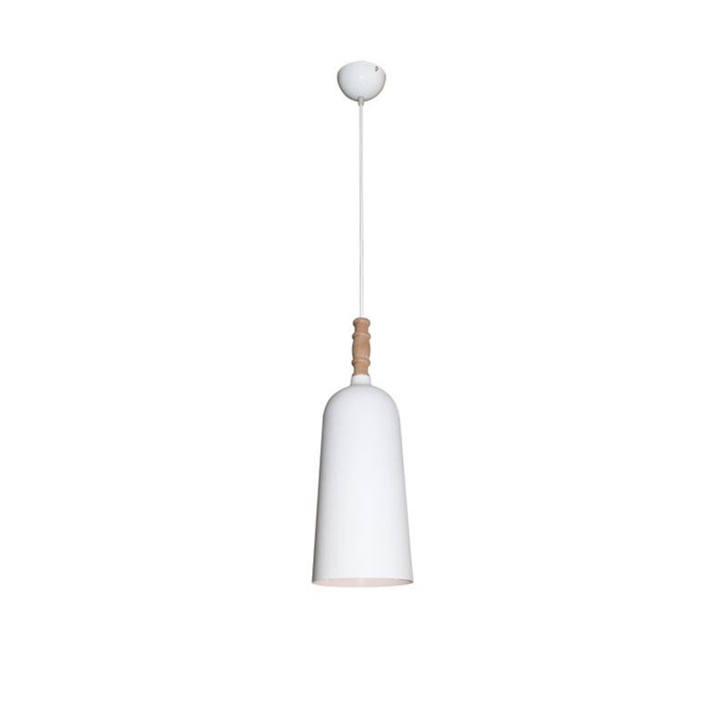 1 Light Bell Shaped Pendant Light Nordic Stylish Metal Hanging Lamp for Cafe Bookstore White Clearhalo 'Ceiling Lights' 'Modern Pendants' 'Modern' 'Pendant Lights' 'Pendants' Lighting' 186068