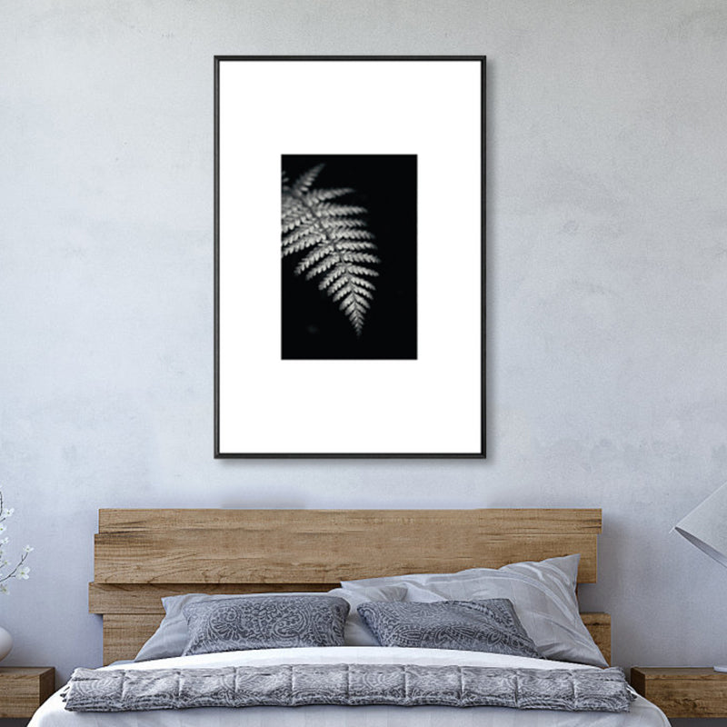 Retro Style Photo Botanics Canvas Dark Color Textured Wall Art Print for Living Room Dark Gray Clearhalo 'Arts' 'Canvas Art' 1860698