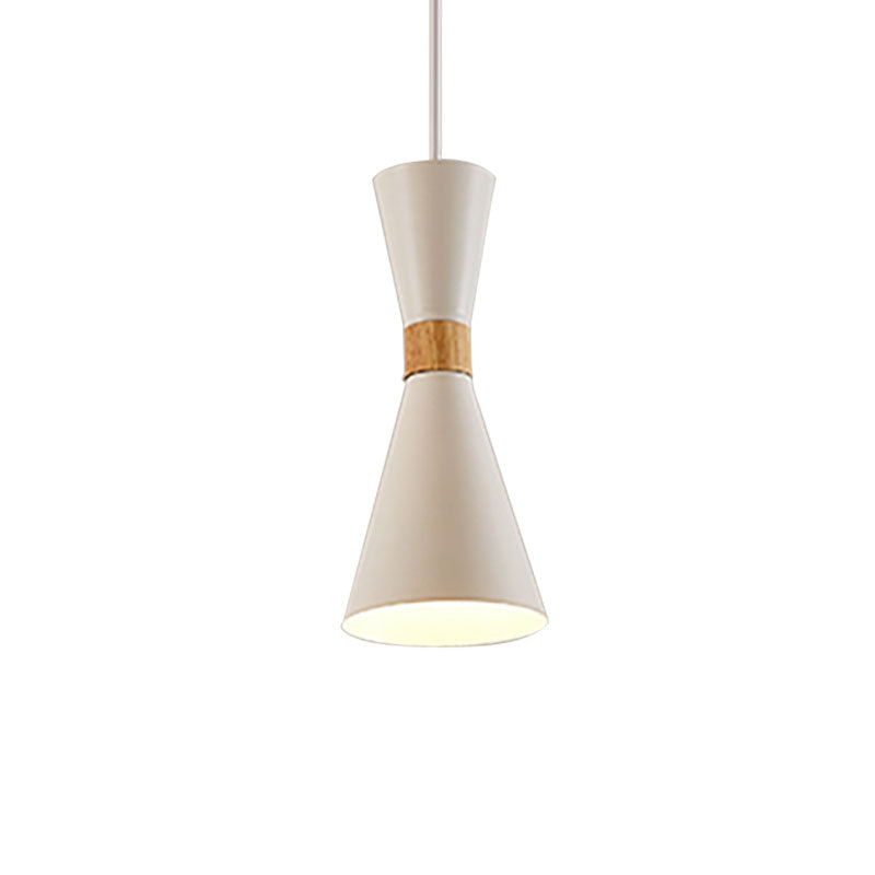 Metal Hourglass Mini Pendant Light Living Room Hallway 1 Light Nordic Hanging Lamp Clearhalo 'Ceiling Lights' 'Modern Pendants' 'Modern' 'Pendant Lights' 'Pendants' Lighting' 186087