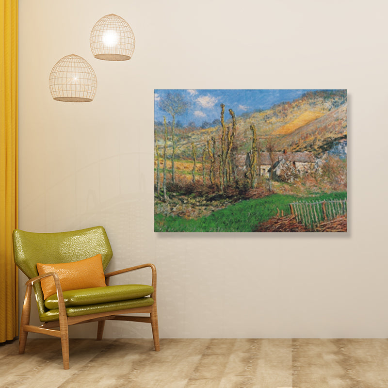 Vivid Natural Scenery Wall Decor Impressionism Textured Sitting Room Wrapped Canvas Brown Clearhalo 'Arts' 'Canvas Art' 1860881