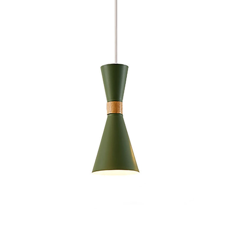 Metal Hourglass Mini Pendant Light Living Room Hallway 1 Light Nordic Hanging Lamp Clearhalo 'Ceiling Lights' 'Modern Pendants' 'Modern' 'Pendant Lights' 'Pendants' Lighting' 186090