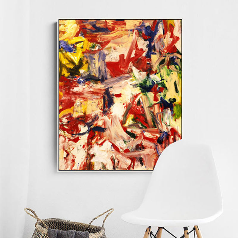 Textured Brush Stroke Canvas Contemporary Art Wall Decor for Sitting Room, Multiple Sizes Red Clearhalo 'Arts' 'Canvas Art' 1861025