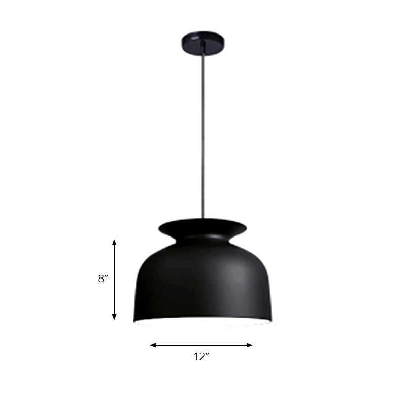 Hotel Restaurant Bowl Pendant Lamp Metal One Light Modern Monochrome Suspension Light Clearhalo 'Ceiling Lights' 'Modern Pendants' 'Modern' 'Pendant Lights' 'Pendants' Lighting' 186110