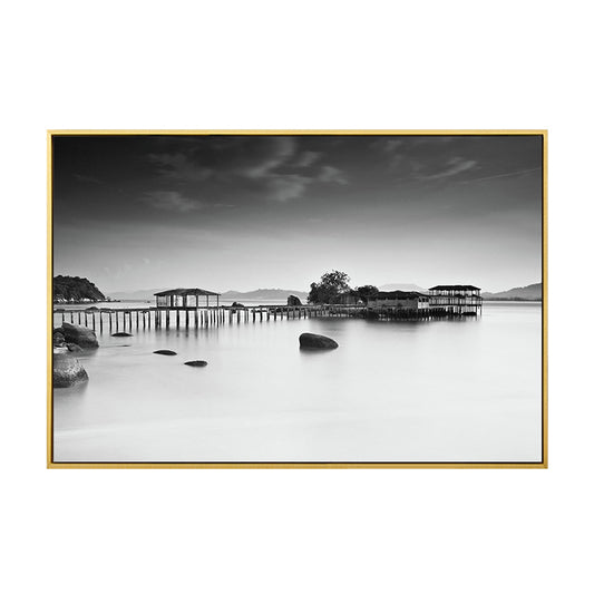 Photo Misty River Scene Canvas Imprime