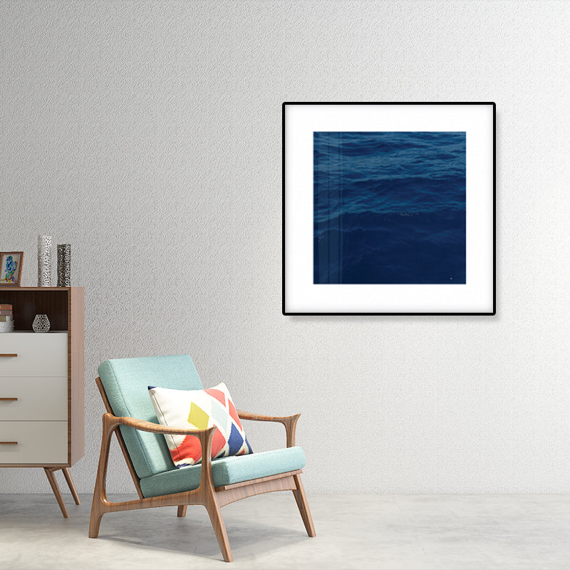 Seascape Ocean Water Wall Art Tropics Textured Canvas in Blue for House Interior Clearhalo 'Art Gallery' 'Canvas Art' 'Coastal Art Gallery' 'Tropical' Arts' 1861224