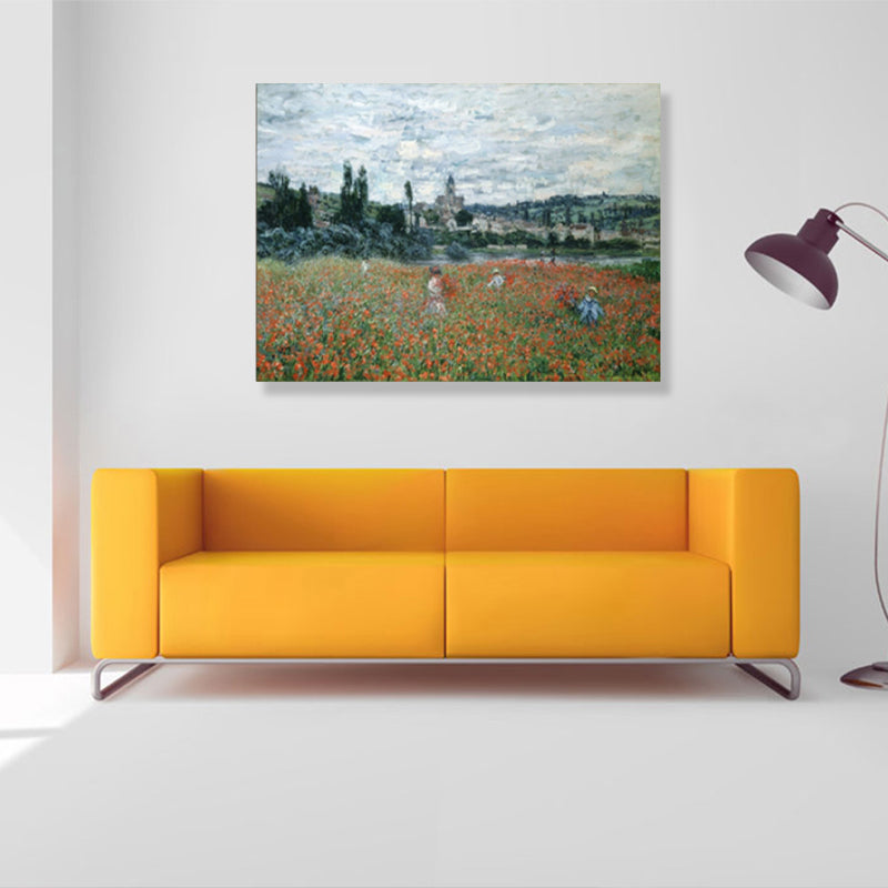 Natural Landscape Wall Art Decor for Living Room in Pastel Color, Multiple Sizes - Red - Clearhalo - 'Arts' - 'Canvas Art' - 1861313