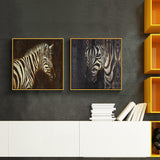 Retro Painting Print Zebra Canvas Brown Textured Wall Art Decor for Sitting Room Clearhalo 'Arts' 'Canvas Art' 1861498