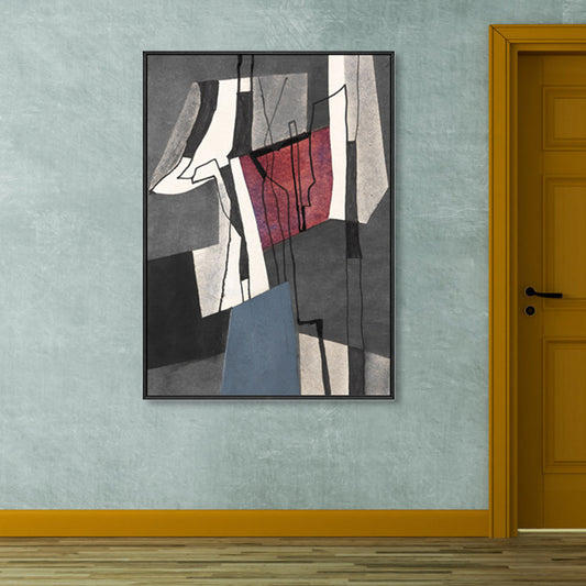 Cubism Abstract Pattern Art Print Pastel Color Bedroom Wrapped Canvas, Multiple Sizes Clearhalo 'Arts' 'Canvas Art' 1861584