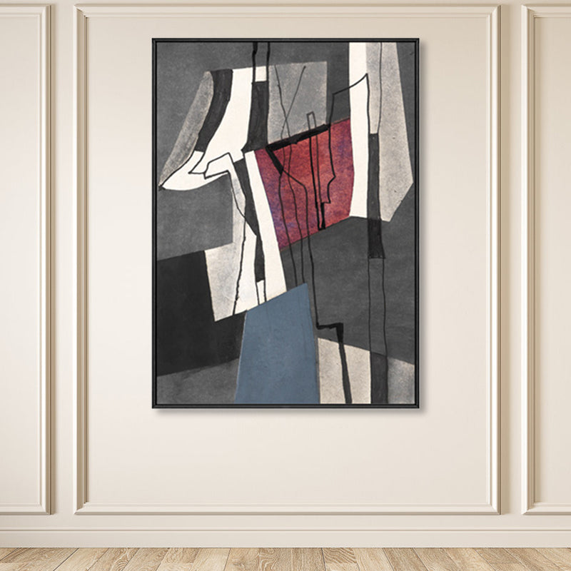 Cubism Abstract Pattern Art Print Pastel Color Bedroom Wrapped Canvas, Multiple Sizes Clearhalo 'Arts' 'Canvas Art' 1861585