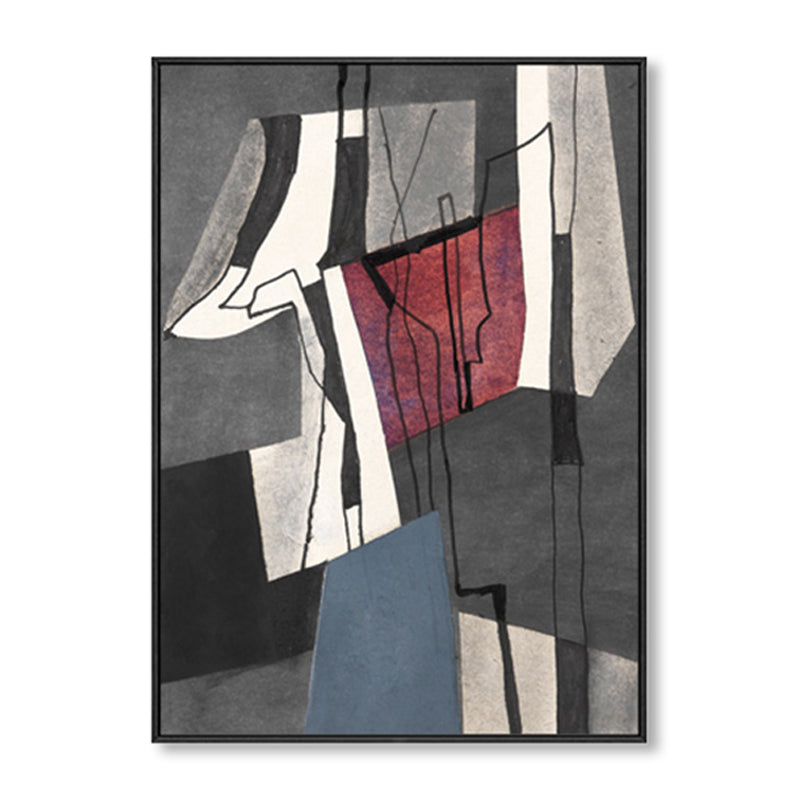 Cubism Abstract Pattern Art Print Pastel Color Bedroom Wrapped Canvas, Multiple Sizes Clearhalo 'Arts' 'Canvas Art' 1861586