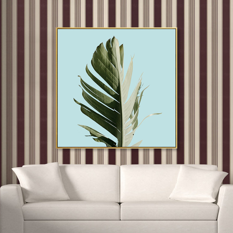 Banana Leaf Canvas Tropics Aesthetics Botanics Wall Art Print in Green for Bedroom Green Clearhalo 'Art Gallery' 'Canvas Art' 'Coastal Art Gallery' 'Tropical' Arts' 1861798