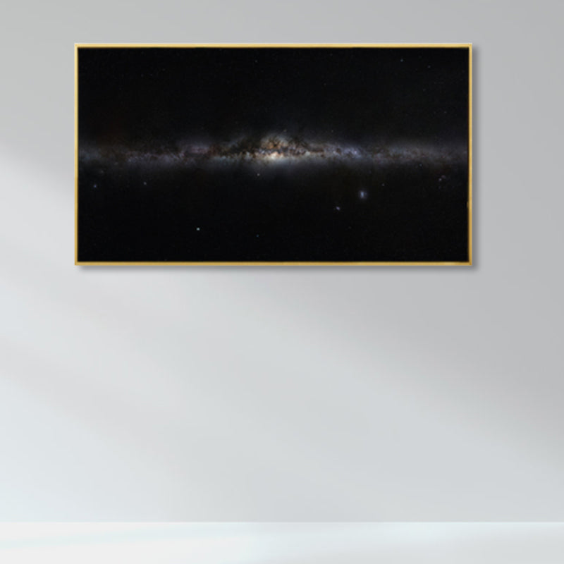 Kids Photo Shooting Star Canvas Print Dark Milky Way Wall Art Decor for Boys Bedroom Clearhalo 'Art Gallery' 'Canvas Art' 'Kids' Arts' 1861985