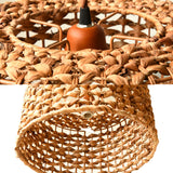 Drum Cottage Hotel Suspension Light Rattan 1 Light Asian Stylish Pendant Light in Beige Clearhalo 'Ceiling Lights' 'Pendant Lights' 'Pendants' Lighting' 186199