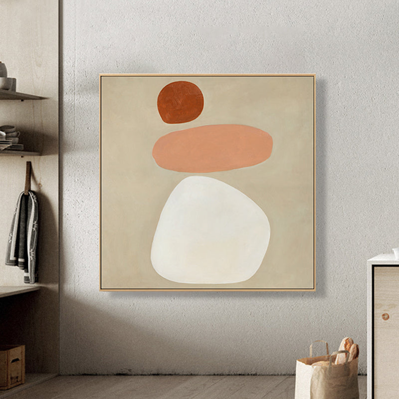 Abstract Pattern Canvas Art Scandinavian Style Textured Wall Decor in Soft Color Clearhalo 'Arts' 'Canvas Art' 1862029