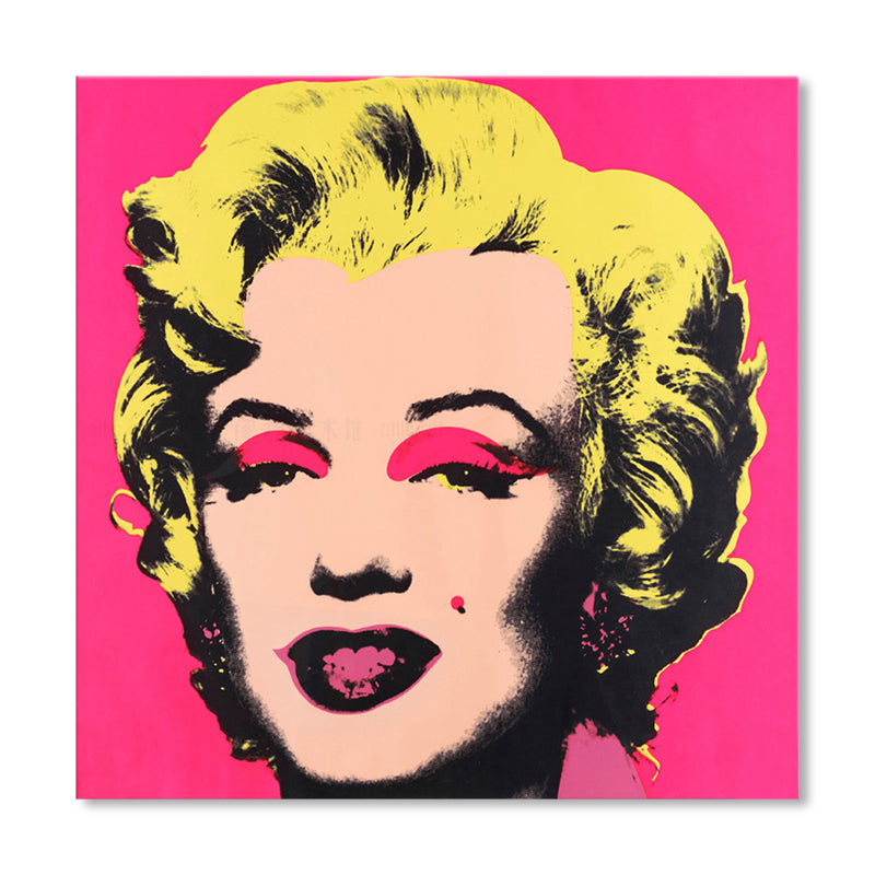 Marilyn Monroe Canvas House Interior Paintings Figure Wall Art Print in Soft Color, Textured Clearhalo 'Arts' 'Canvas Art' 1862051