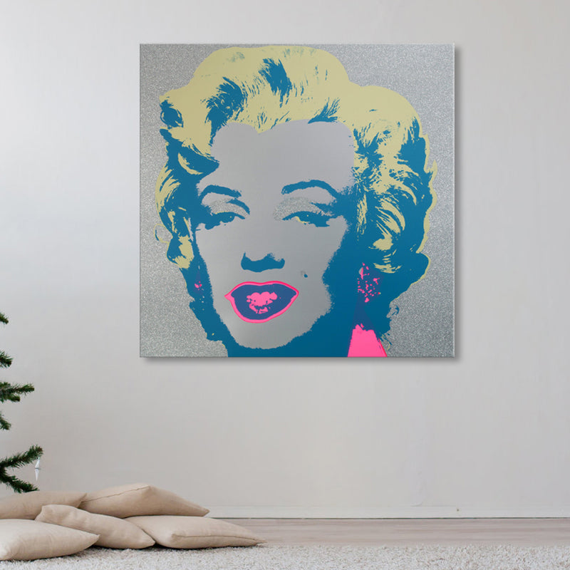 Marilyn Monroe Canvas House Interior Paintings Figure Wall Art Print in Soft Color, Textured Grey Clearhalo 'Arts' 'Canvas Art' 1862059