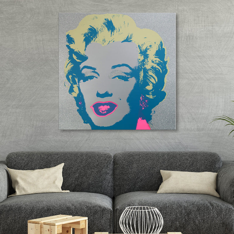 Marilyn Monroe Canvas House Interior Paintings Figure Wall Art Print in Soft Color, Textured Clearhalo 'Arts' 'Canvas Art' 1862060