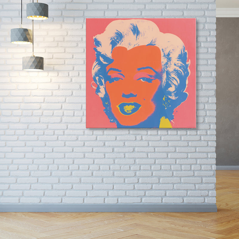 Marilyn Monroe Canvas House Interior Paintings Figure Wall Art Print in Soft Color, Textured Clearhalo 'Arts' 'Canvas Art' 1862065