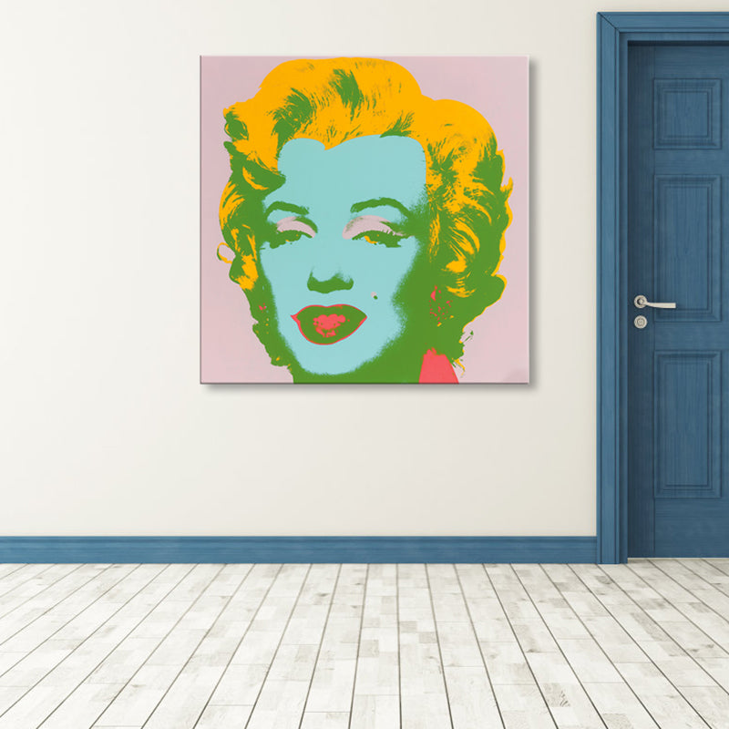 Marilyn Monroe Canvas House Interior Paintings Figure Wall Art Print in Soft Color, Textured Clearhalo 'Arts' 'Canvas Art' 1862069