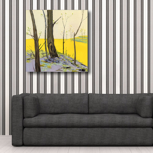 Pop Art Farmfield Canvas Soft Color Textured Painting for Bedroom, Multiple Sizes Clearhalo 'Arts' 'Canvas Art' 1862202