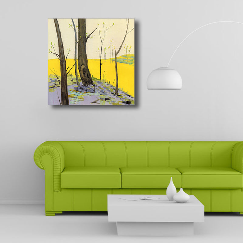 Pop Art Farmfield Canvas Soft Color Textured Painting for Bedroom, Multiple Sizes Clearhalo 'Arts' 'Canvas Art' 1862203