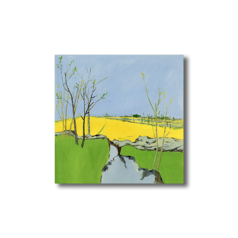 Pop Art Farmfield Canvas Soft Color Textured Painting for Bedroom, Multiple Sizes Clearhalo 'Arts' 'Canvas Art' 1862211