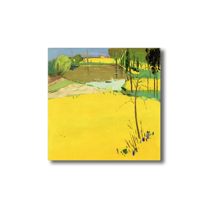 Pop Art Farmfield Canvas Soft Color Textured Painting for Bedroom, Multiple Sizes Clearhalo 'Arts' 'Canvas Art' 1862219