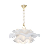 Modern Stylish Flower Suspension Light Single Head Acrylic Pendant Light in White for Bedroom Clearhalo 'Ceiling Lights' 'Modern Pendants' 'Modern' 'Pendant Lights' 'Pendants' Lighting' 186238