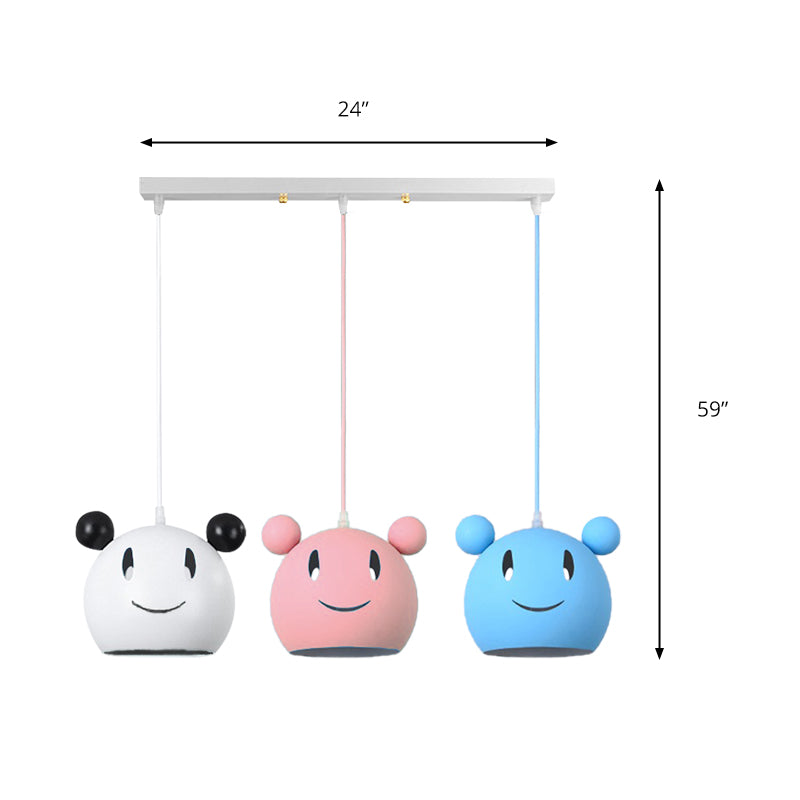 Nordic Stylish Mouse Pendant Light 3 Bulbs Metal Pendant Lamp for Child Bedroom Clearhalo 'Ceiling Lights' 'Pendant Lights' 'Pendants' Lighting' 186358