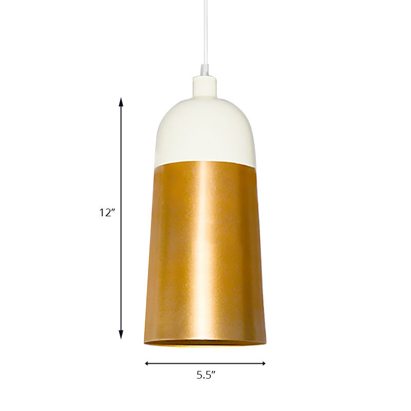 Modern Gold Hanging Lamp with Dome Shade 1 Head Metal Ceiling Pendant Light for Bedroom Clearhalo 'Ceiling Lights' 'Modern Pendants' 'Modern' 'Pendant Lights' 'Pendants' Lighting' 186394